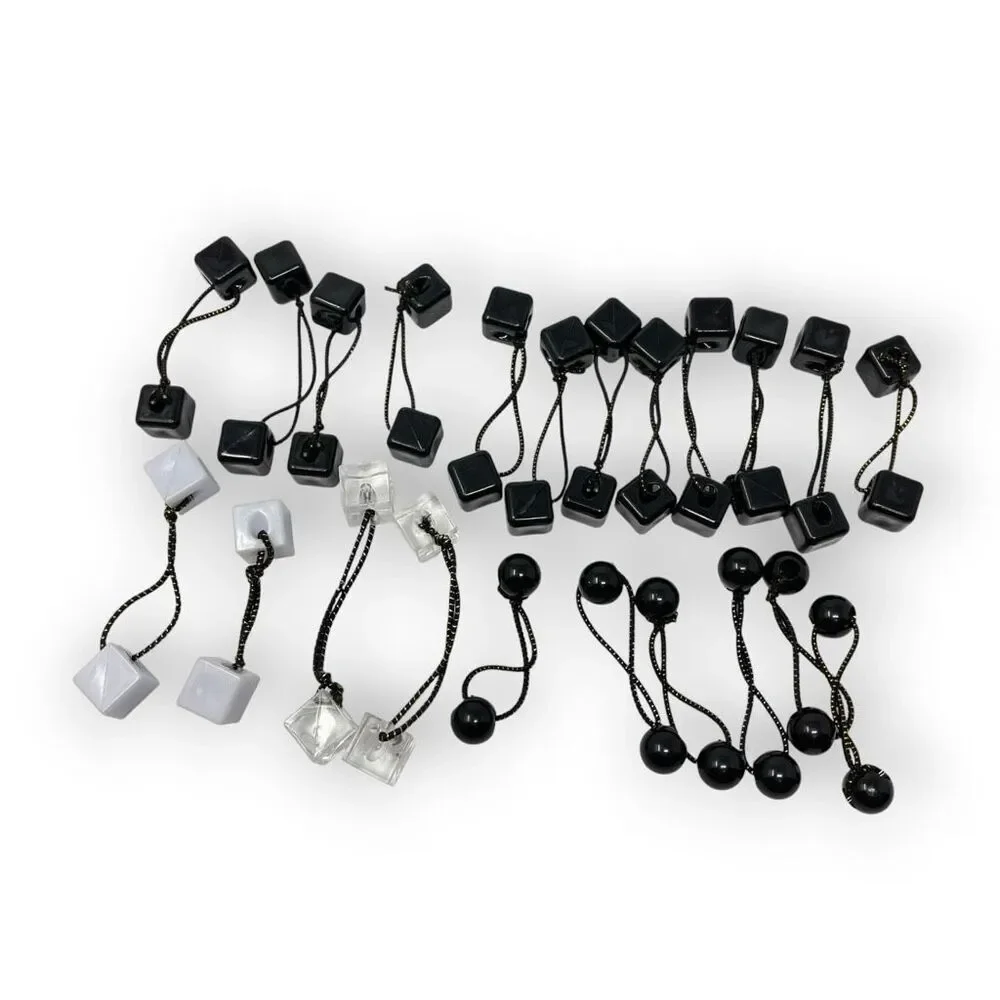 Twin Bead Hair Knocker Pony Tail Holders Bubbles Balls Tie Backs Lot of 22 Sets